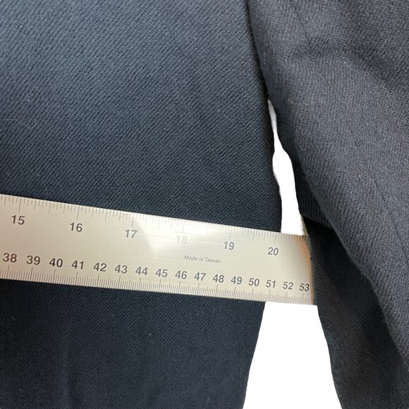 Wool Blazer Jacket Size 10 Vintage Sag Harbor Women's Classic Navy One Button - Picture 7 of 10